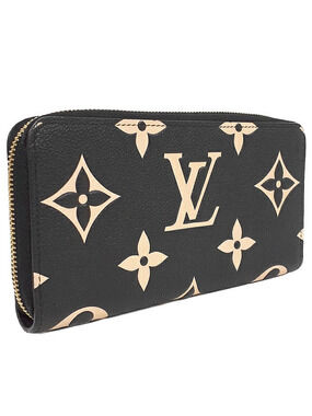 Louis Vuitton Zipper Crafty Round Long Zippy LV Empreinte Wallet Black